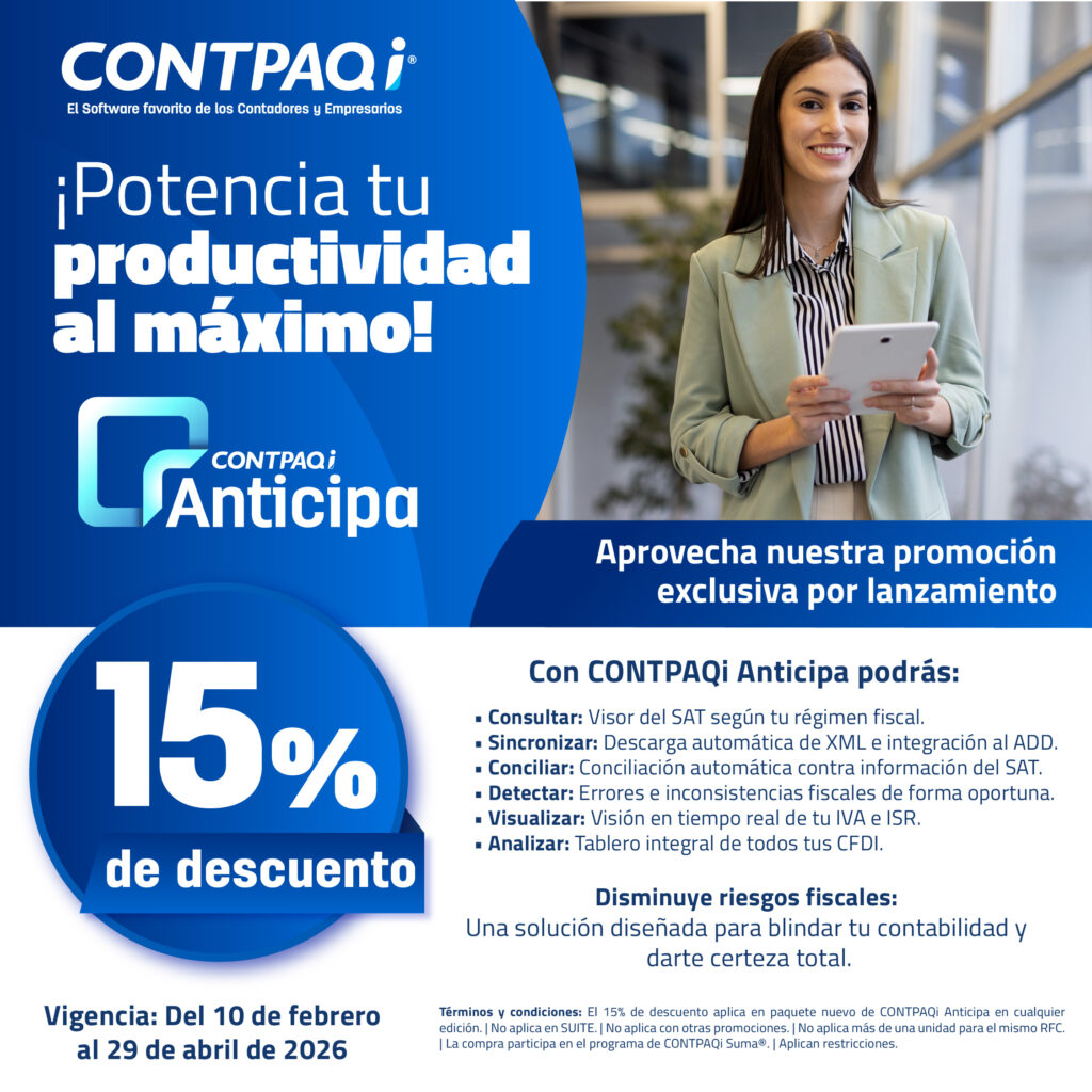 Promoción CONTPAQi Anticipa
